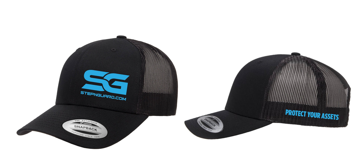 Black Step N Guard Curve Brim Hat